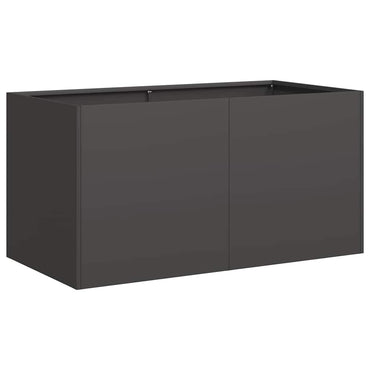 vidaXL Pflanzkübel Schwarz 80x40x40 cm Kaltgewalzter Stahl