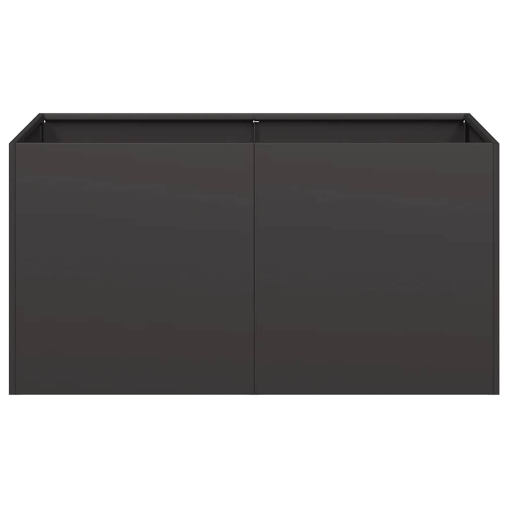 vidaXL Pflanzkübel Schwarz 80x40x40 cm Kaltgewalzter Stahl