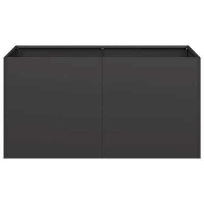 vidaXL Pflanzkübel Schwarz 80x40x40 cm Kaltgewalzter Stahl