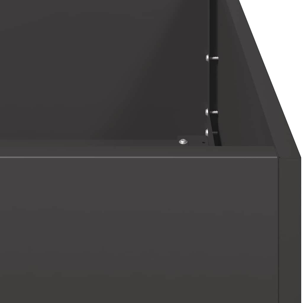 vidaXL Pflanzkübel Schwarz 80x40x40 cm Kaltgewalzter Stahl