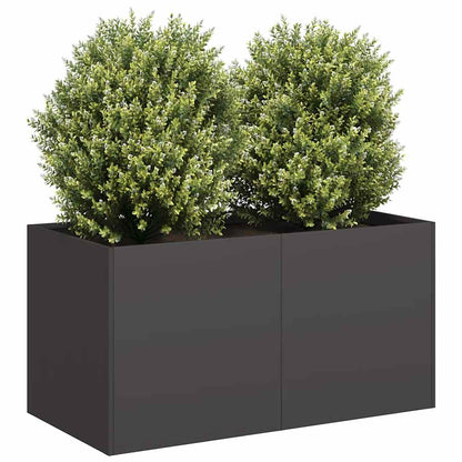 vidaXL Pflanzkübel Schwarz 80x40x40 cm Kaltgewalzter Stahl