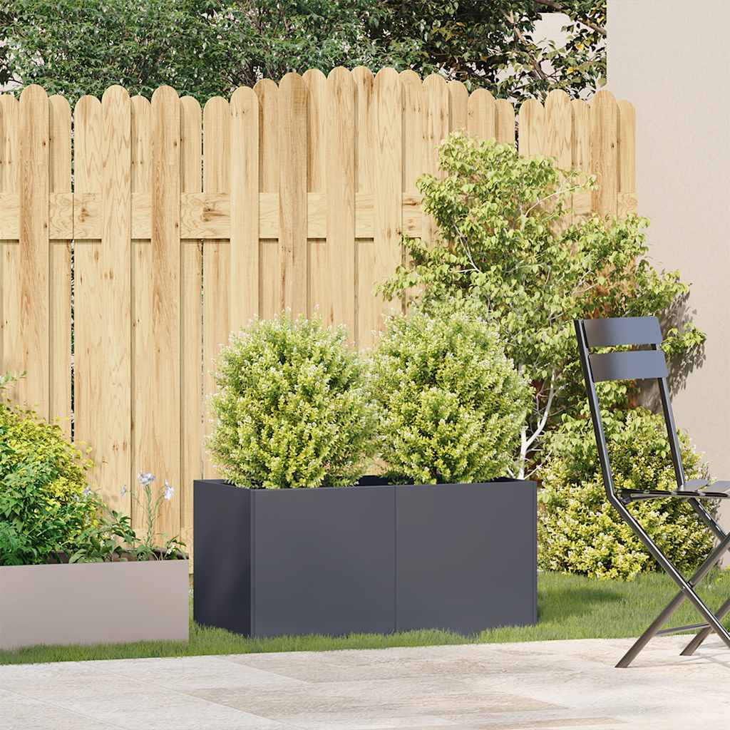vidaXL Pflanzkübel Anthrazit 80x40x40 cm Kaltgewalzter Stahl