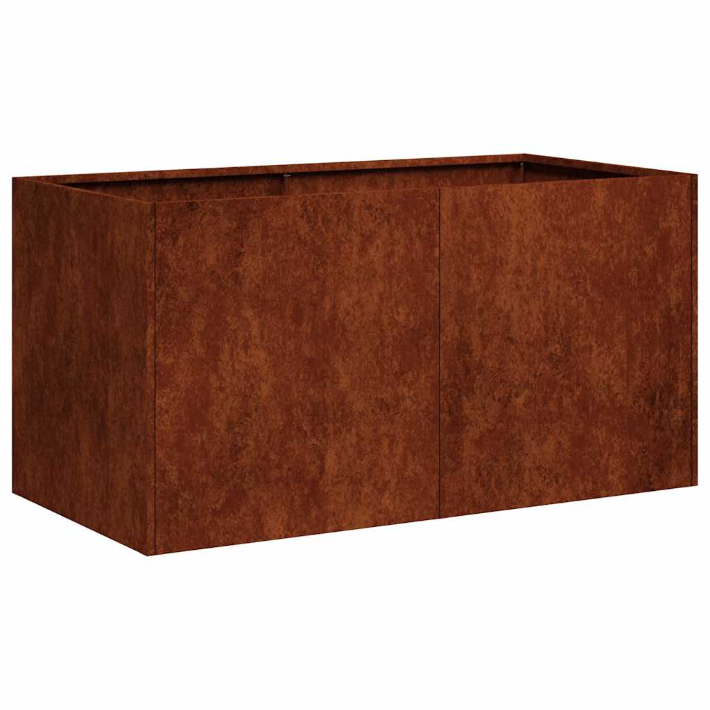 vidaXL Jardinière en acier Corten 80x40x40 cm