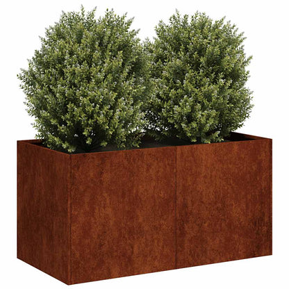 vidaXL Jardinière en acier Corten 80x40x40 cm