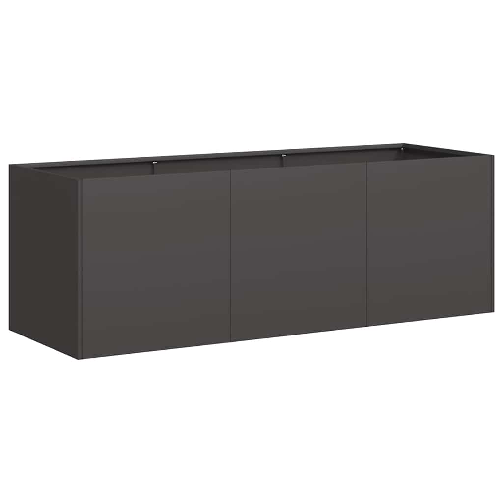 vidaXL Pflanzgefäß Schwarz 120 x 40 x 40 cm Kaltgewalzter Stahl
