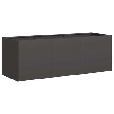 vidaXL Pflanzgefäß Schwarz 120 x 40 x 40 cm Kaltgewalzter Stahl