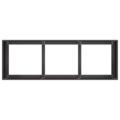 vidaXL Pflanzgefäß Schwarz 120 x 40 x 40 cm Kaltgewalzter Stahl