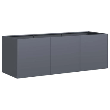 vidaXL Pflanzgefäß Anthrazit 120 x 40 x 40 cm Kaltgewalzter Stahl