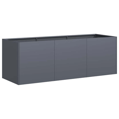 vidaXL Pflanzgefäß Anthrazit 120 x 40 x 40 cm Kaltgewalzter Stahl
