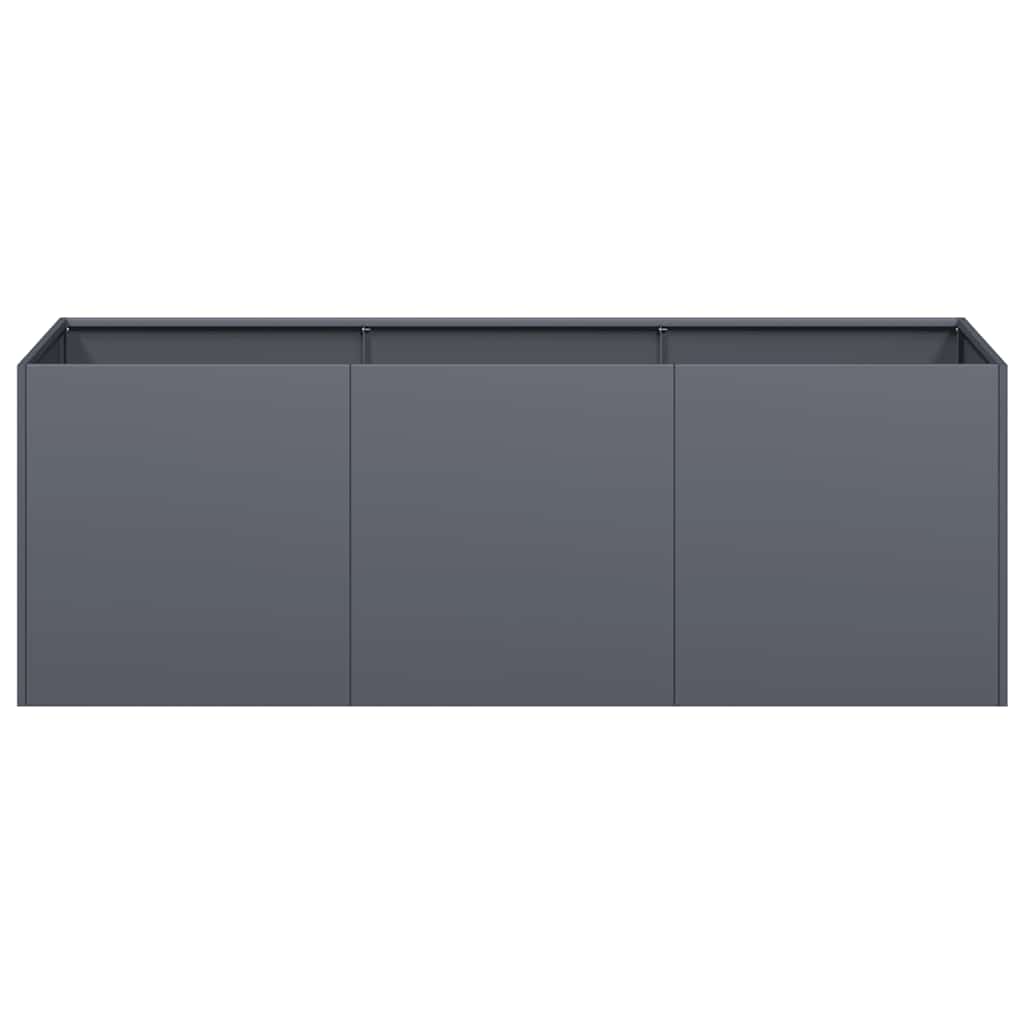 vidaXL Pflanzgefäß Anthrazit 120 x 40 x 40 cm Kaltgewalzter Stahl