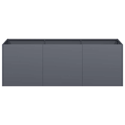 vidaXL Pflanzgefäß Anthrazit 120 x 40 x 40 cm Kaltgewalzter Stahl