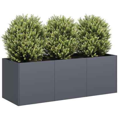 vidaXL Pflanzgefäß Anthrazit 120 x 40 x 40 cm Kaltgewalzter Stahl