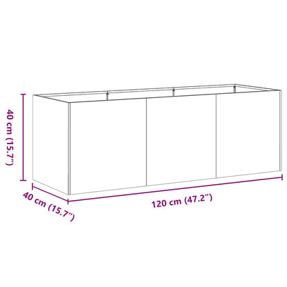 vidaXL Pflanzkübel 120x40x40 cm Verzinkter Stahl