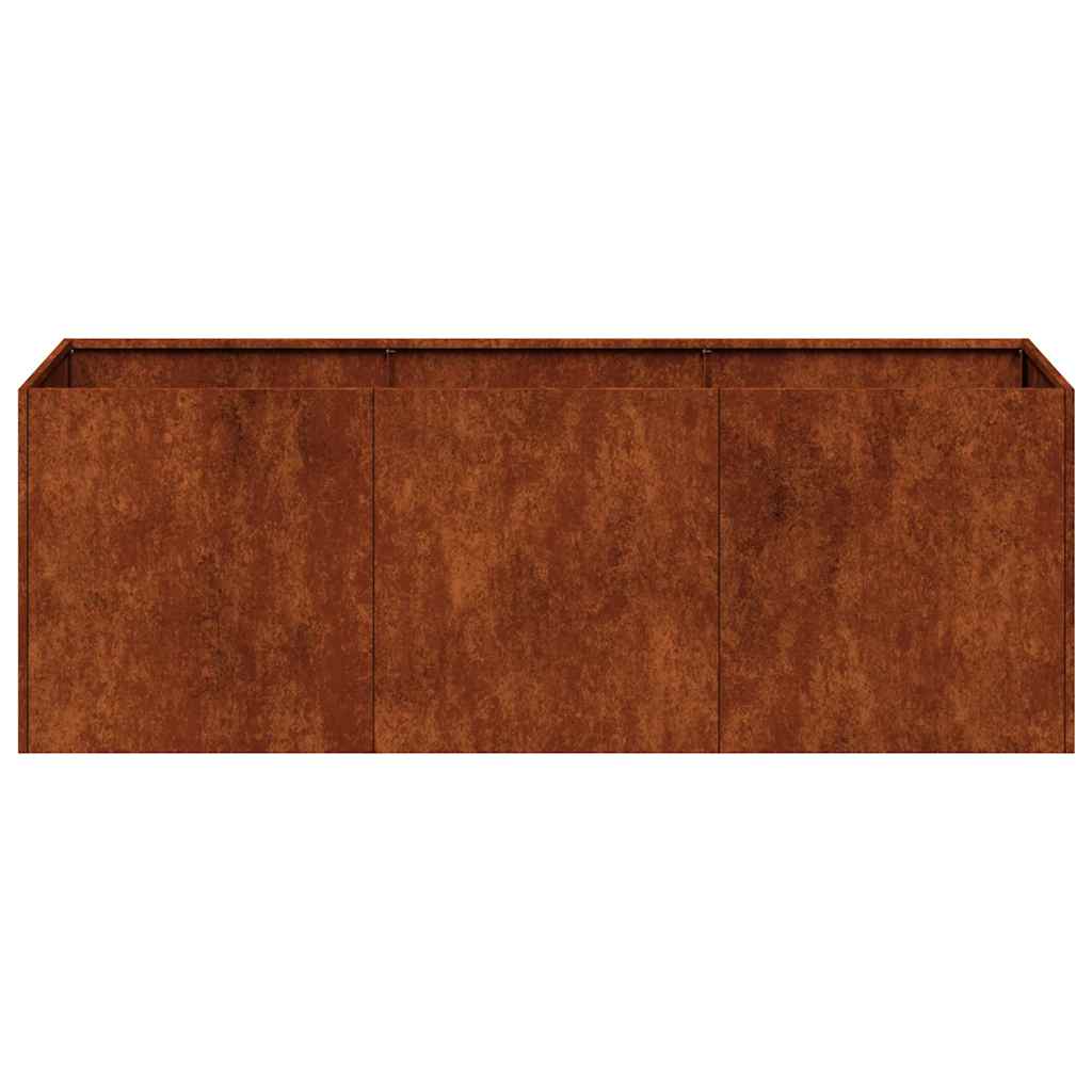 vidaXL Pflanzkübel Rostig 120x40x40 cm Wetterfester Stahl