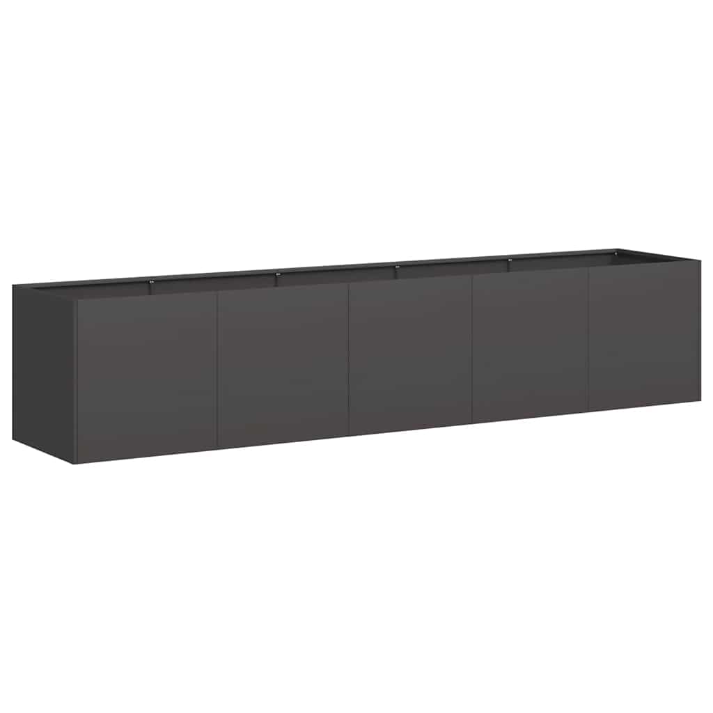 vidaXL Jardinière noire 200 x 40 x 40 cm Acier laminé à froid