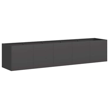 vidaXL Jardinière noire 200 x 40 x 40 cm Acier laminé à froid