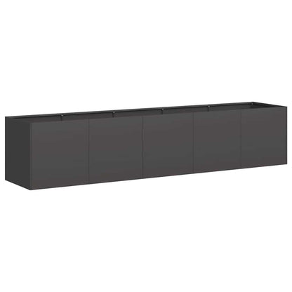 vidaXL Jardinière noire 200 x 40 x 40 cm Acier laminé à froid