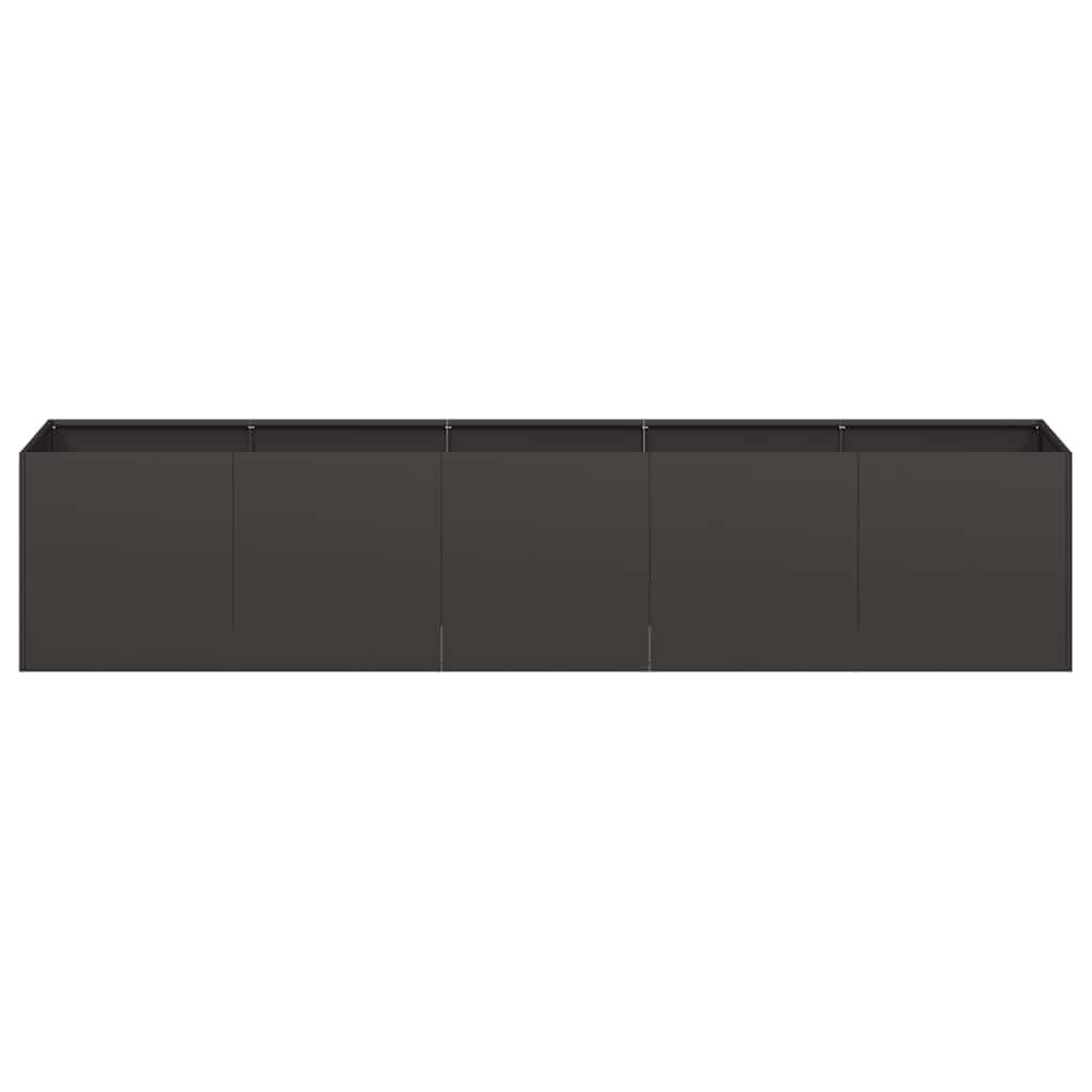 vidaXL Jardinière noire 200 x 40 x 40 cm Acier laminé à froid