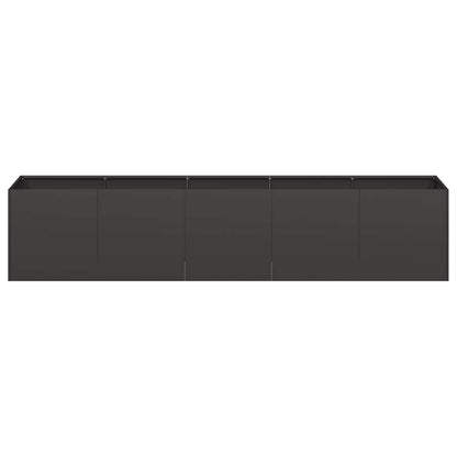 vidaXL Jardinière noire 200 x 40 x 40 cm Acier laminé à froid