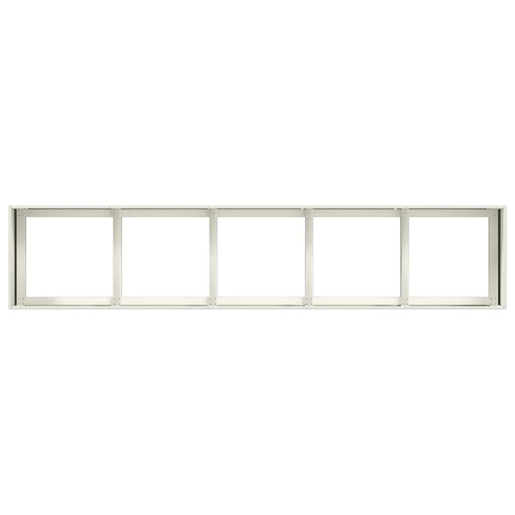 vidaXL Jardinière Blanc 200x40x40 cm Acier laminé à froid
