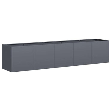 vidaXL Pflanzgefäß Anthrazit 200 x 40 x 40 cm Kaltgewalzter Stahl