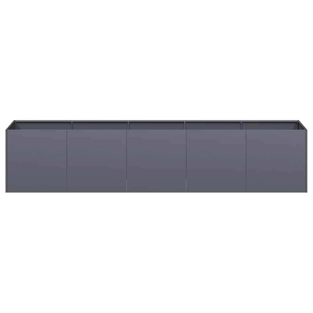 vidaXL Pflanzgefäß Anthrazit 200 x 40 x 40 cm Kaltgewalzter Stahl