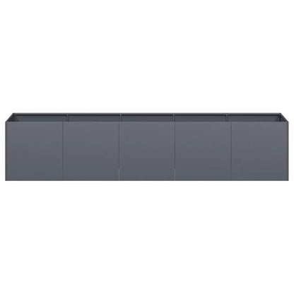 vidaXL Pflanzgefäß Anthrazit 200 x 40 x 40 cm Kaltgewalzter Stahl