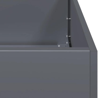 Pflanzgefäß Anthrazit 200 x 40 x 40 cm Kaltgewalzter Stahl