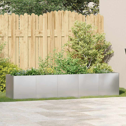 vidaXL Jardinière 200x40x40 cm Acier inoxydable