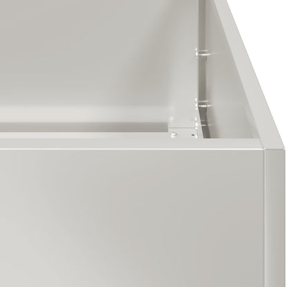 vidaXL Jardinière 200x40x40 cm Acier inoxydable