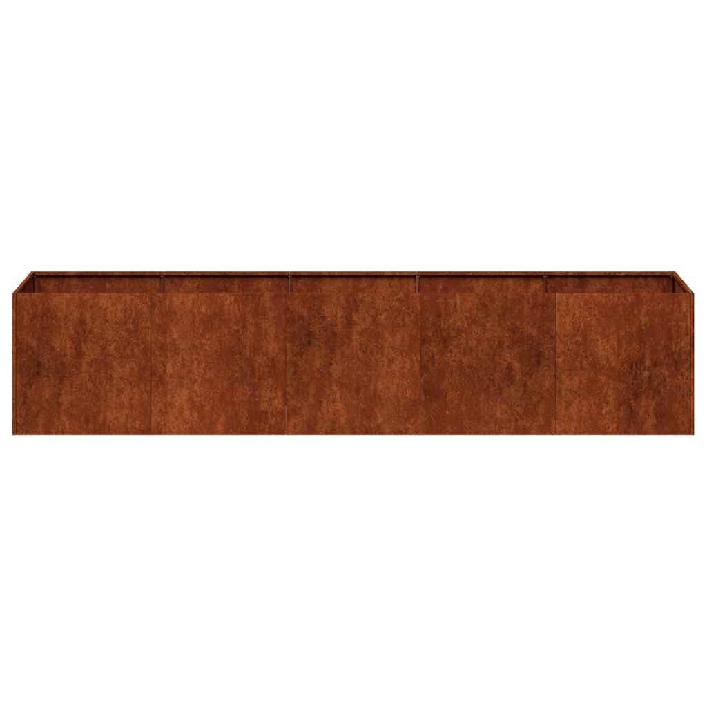 vidaXL Pflanzkübel Rostig 200x40x40 cm Wetterfester Stahl