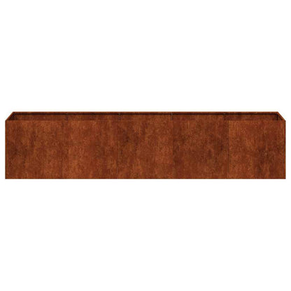 vidaXL Pflanzkübel Rostig 200x40x40 cm Wetterfester Stahl