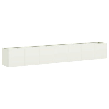 vidaXL Jardinière blanc 280x40x40 cm acier laminé à froid