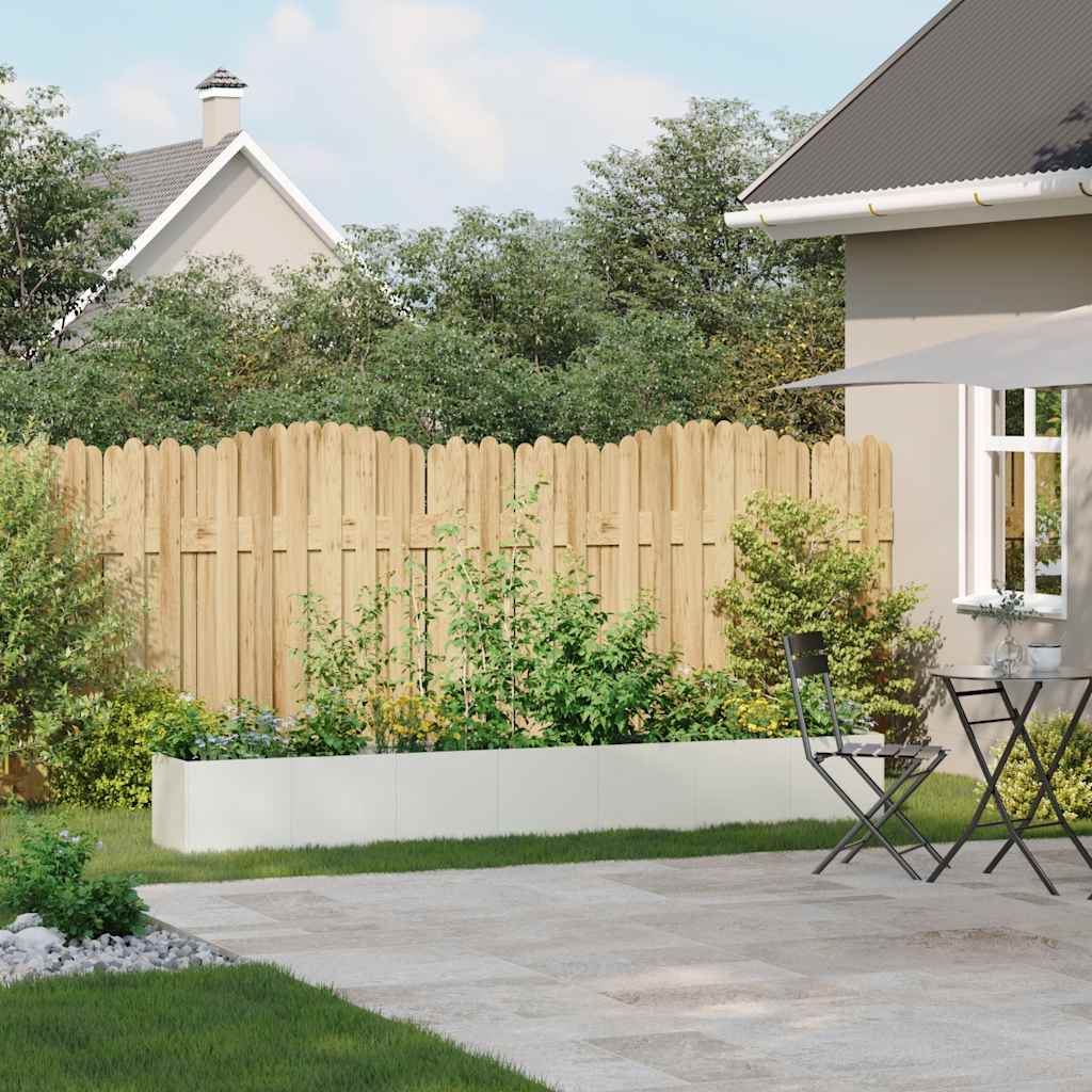 vidaXL Jardinière blanc 280x40x40 cm acier laminé à froid