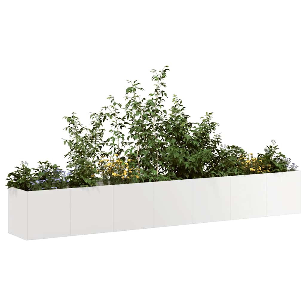 vidaXL Jardinière 280x40x40 cm Acier inoxydable