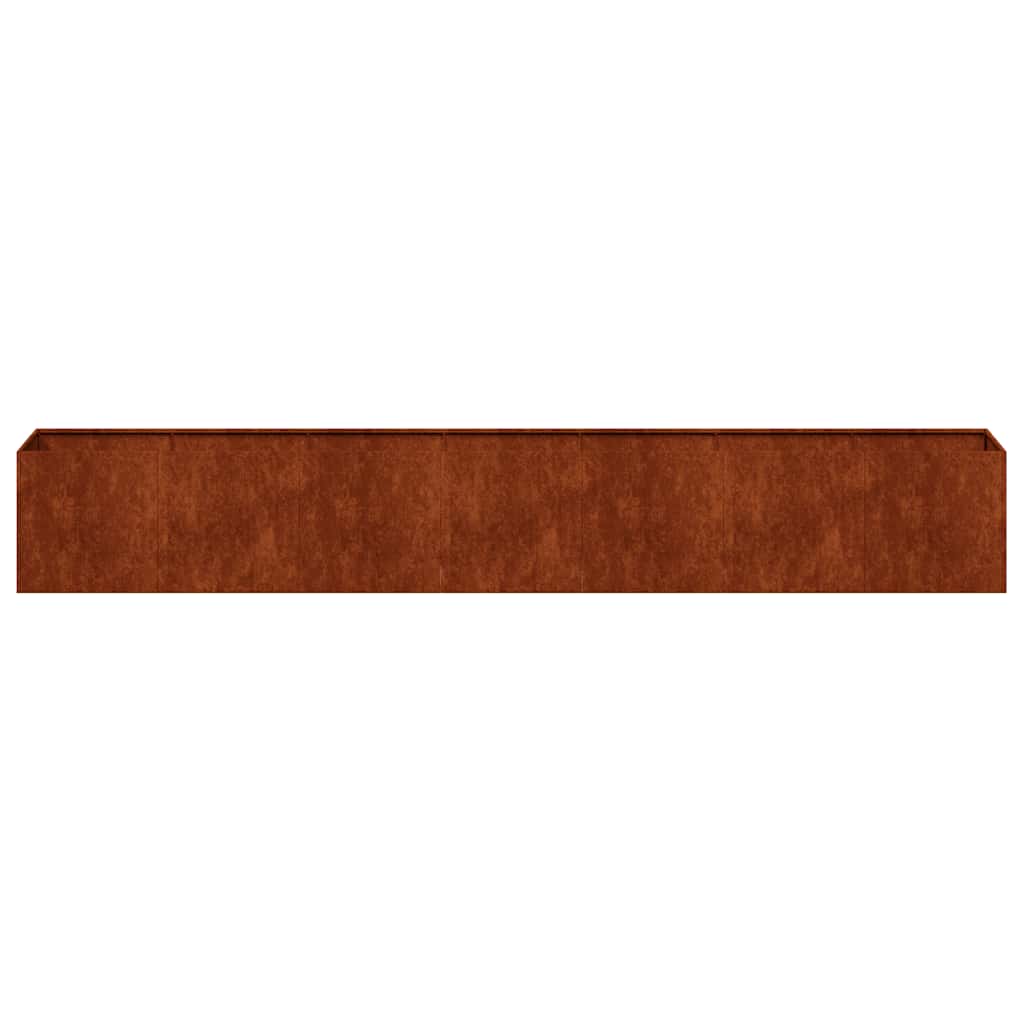 vidaXL Jardinière Rouille 280x40x40 cm Acier Résistant aux Intempéries