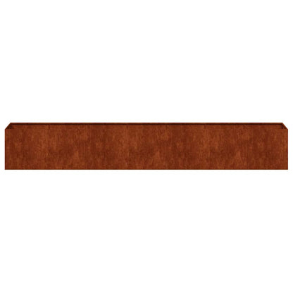 vidaXL Jardinière Rouille 280x40x40 cm Acier Résistant aux Intempéries