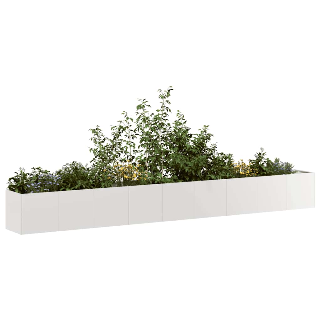 vidaXL Jardinière 360x40x40 cm Acier inoxydable