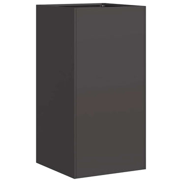 vidaXL Pflanzkübel Schwarz 40x40x80 cm Kaltgewalzter Stahl