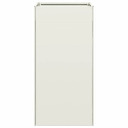 vidaXL Pflanzkübel Weiß 40x40x80 cm Kaltgewalzter Stahl