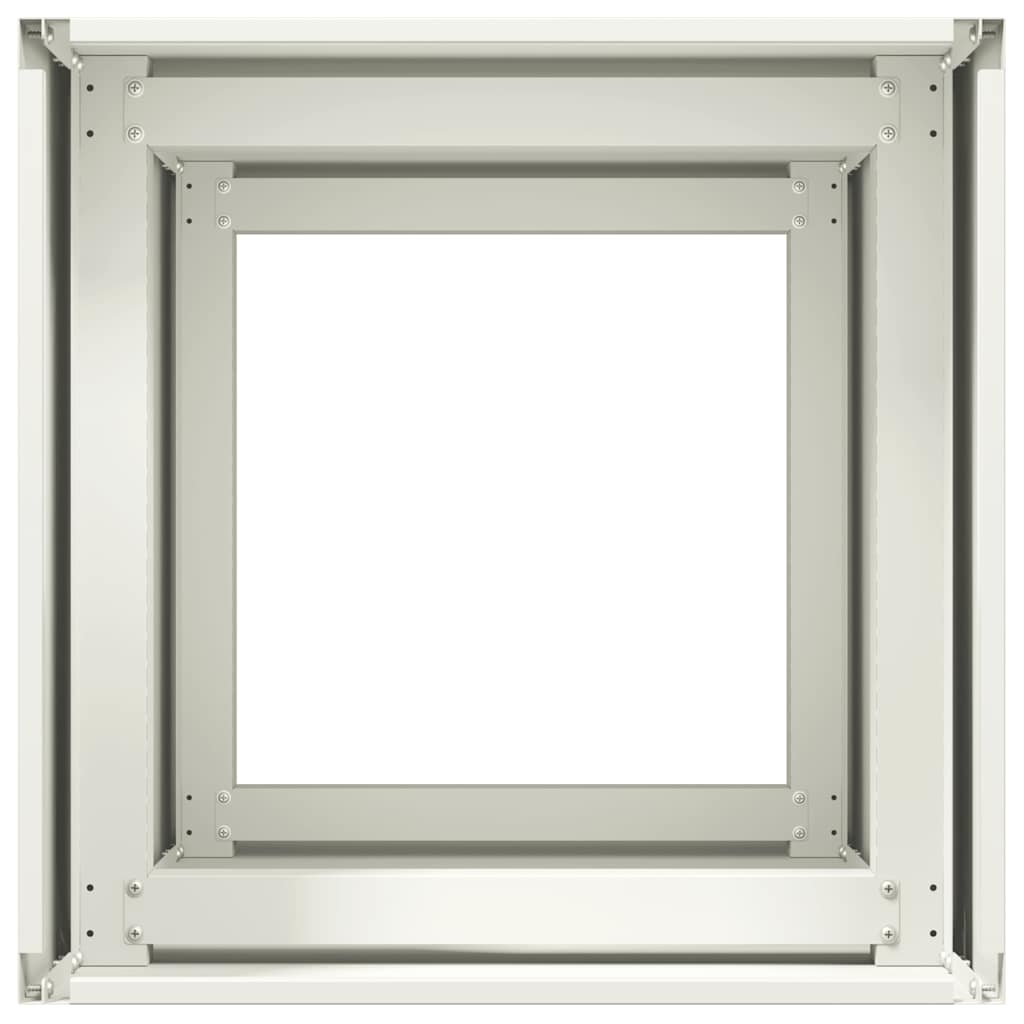 vidaXL Pflanzkübel Weiß 40x40x80 cm Kaltgewalzter Stahl