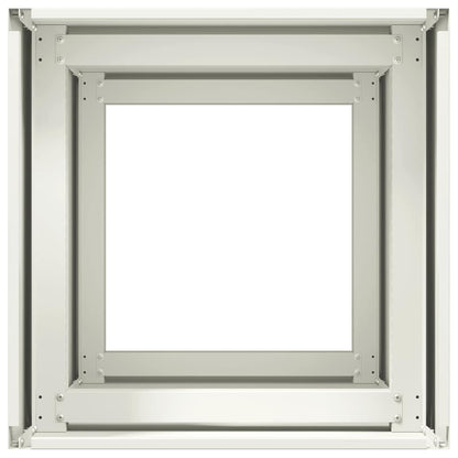 vidaXL Pflanzkübel Weiß 40x40x80 cm Kaltgewalzter Stahl