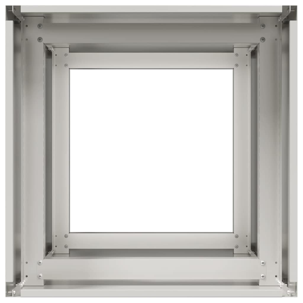 vidaXL Pflanzkübel 40x40x80 cm Edelstahl