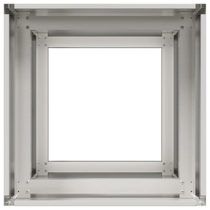 vidaXL Pflanzkübel 40x40x80 cm Edelstahl