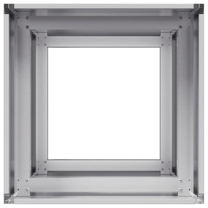 vidaXL Pflanzkübel 40x40x80 cm Verzinkter Stahl