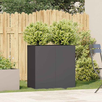 vidaXL Pflanzkübel Schwarz 80x40x80 cm Kaltgewalzter Stahl