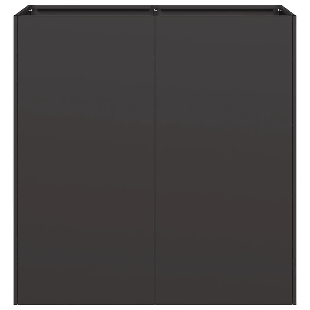 vidaXL Pflanzkübel Schwarz 80x40x80 cm Kaltgewalzter Stahl