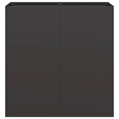 vidaXL Pflanzkübel Schwarz 80x40x80 cm Kaltgewalzter Stahl