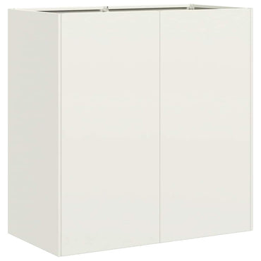 vidaXL Pflanzkübel Weiß 80x40x80 cm Kaltgewalzter Stahl