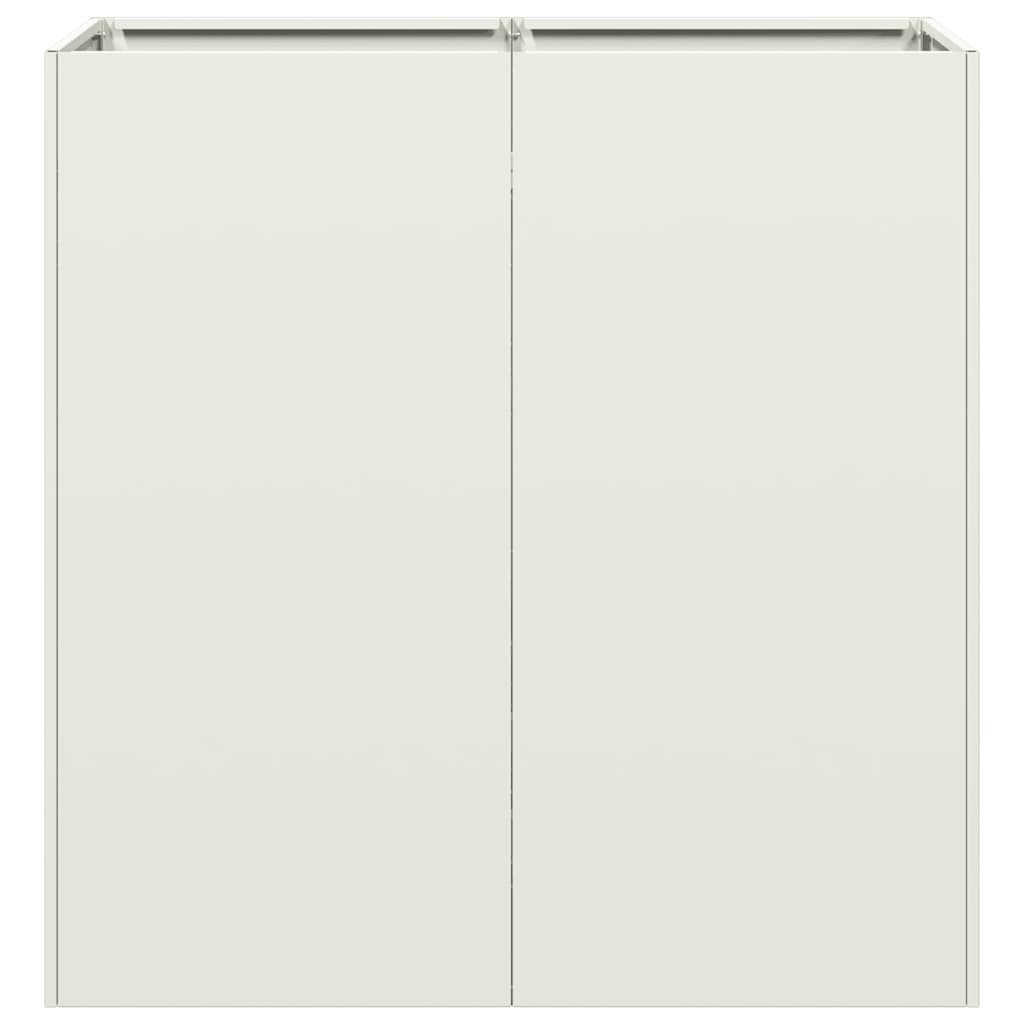 vidaXL Pflanzkübel Weiß 80x40x80 cm Kaltgewalzter Stahl